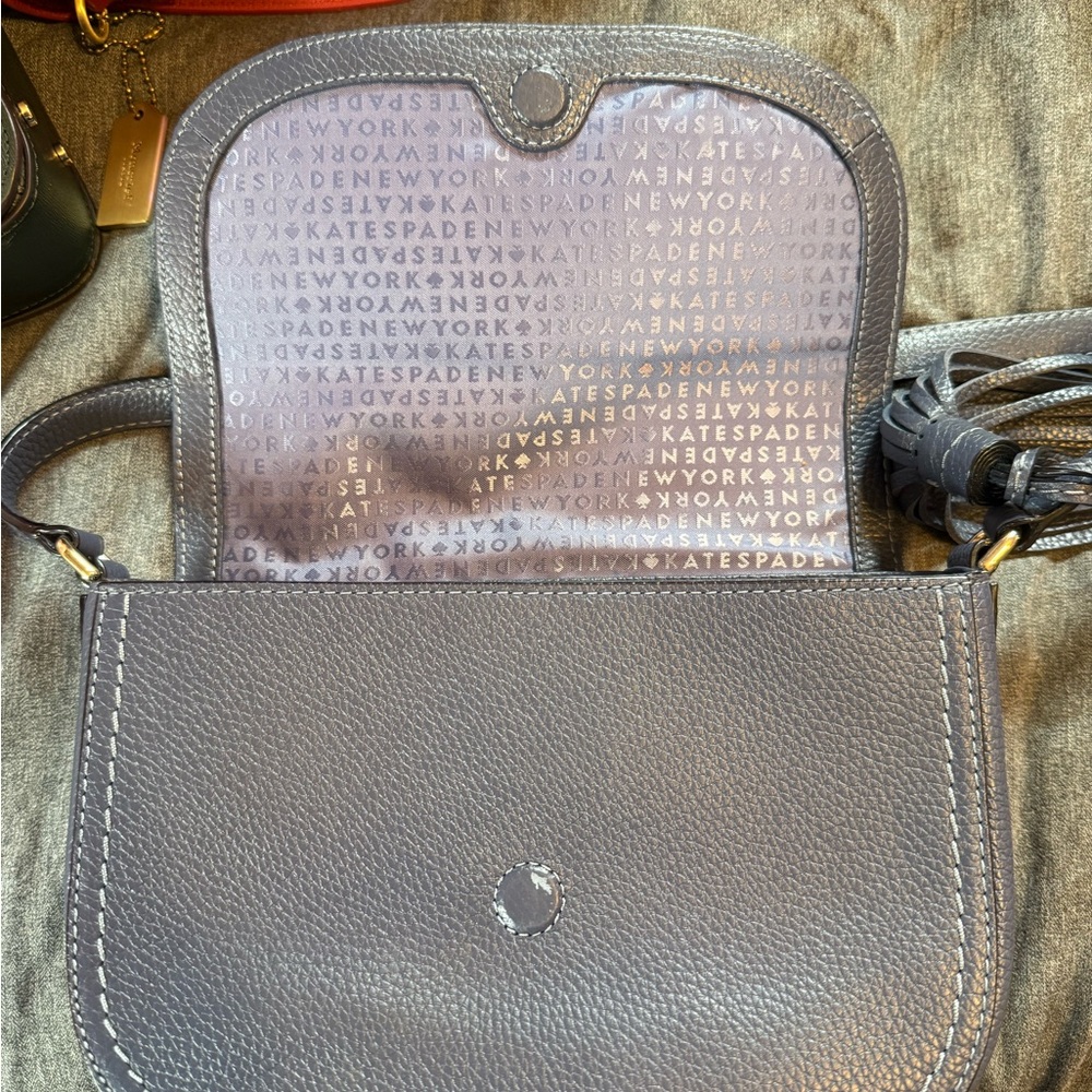 kate spade blue leather crossbody bag - Picture 4 of 6